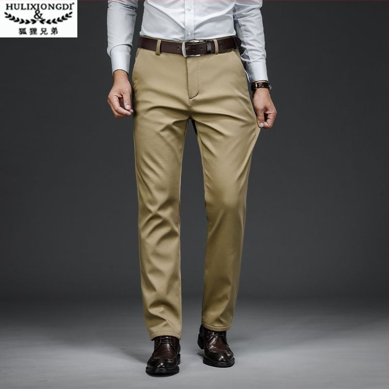 Fox Brothers meeste sirge lõikega püksid, keskjoon, mikroelastsus, Korea stiil