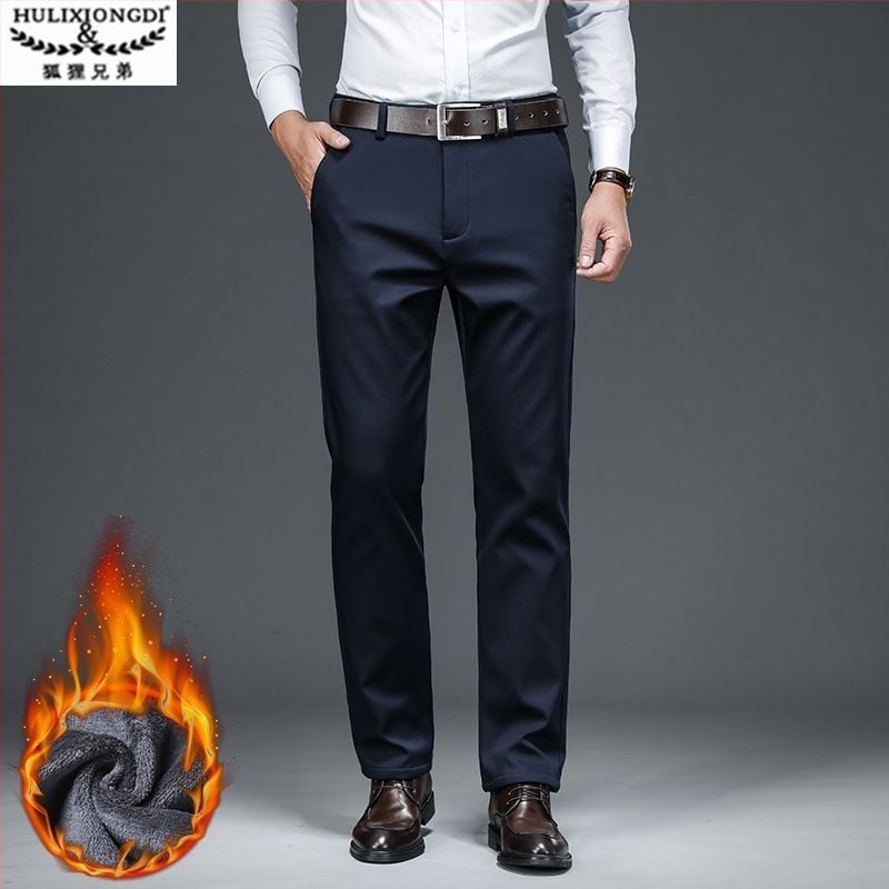 Fox Brothers meeste sirge lõikega püksid, keskjoon, mikroelastsus, Korea stiil