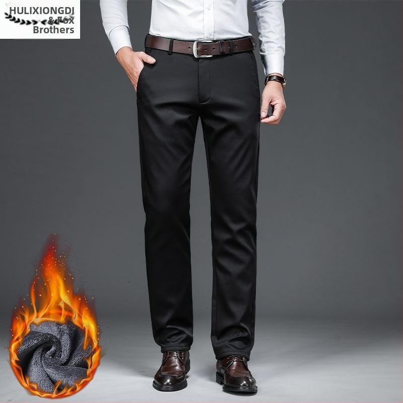 Fox Brothers meeste sirge lõikega püksid, keskjoon, mikroelastsus, Korea stiil