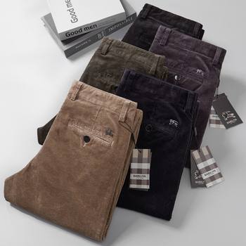 Corduroy Casual Pants – Zima 2025, Muški, ravnih krojeva, srednji pojas, pamuk 73,5%