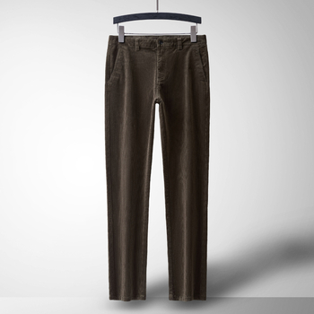 Corduroy Casual Pants – Zima 2025, Muški, ravnih krojeva, srednji pojas, pamuk 73,5%
