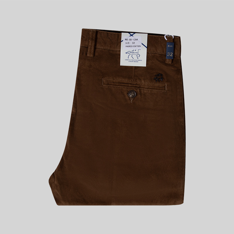Corduroy Casual Pants – Zima 2025, Muški, ravnih krojeva, srednji pojas, pamuk 73,5%