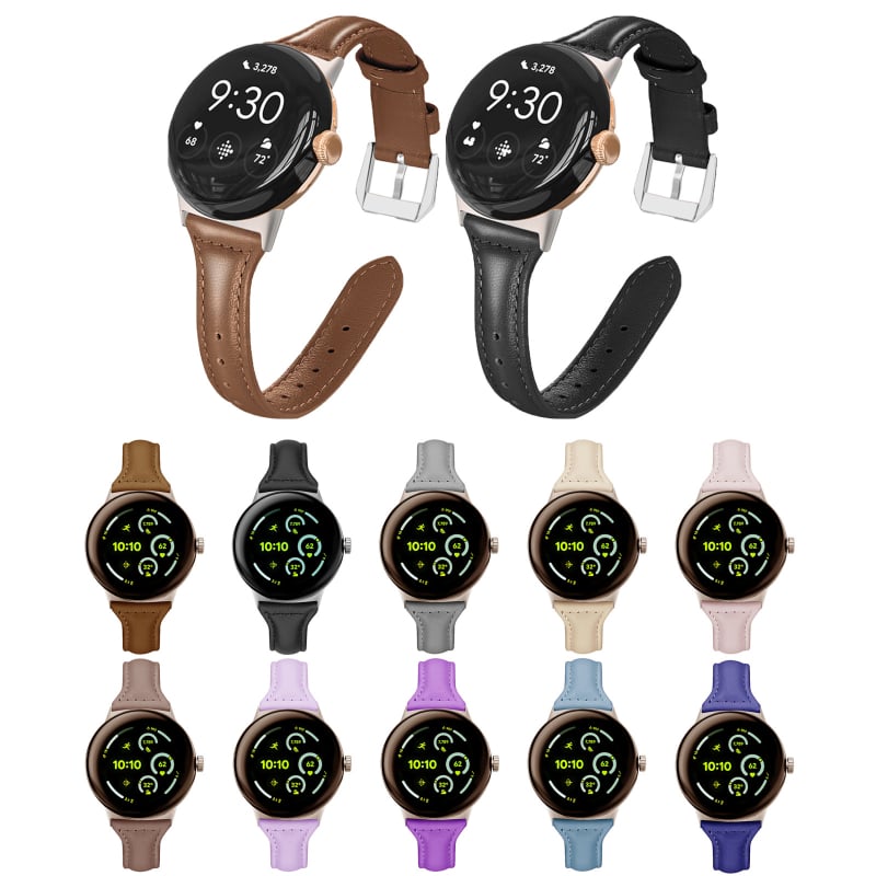 Kožený dámsky remienok pre Google Pixel Watch 4 so štíhlym profilom