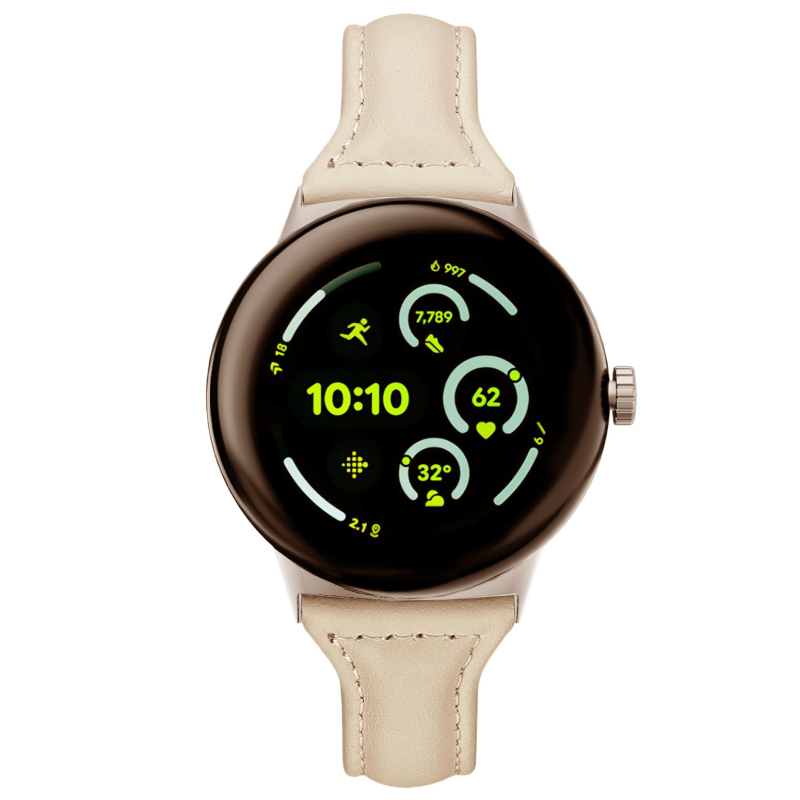 Kožený dámsky remienok pre Google Pixel Watch 4 so štíhlym profilom