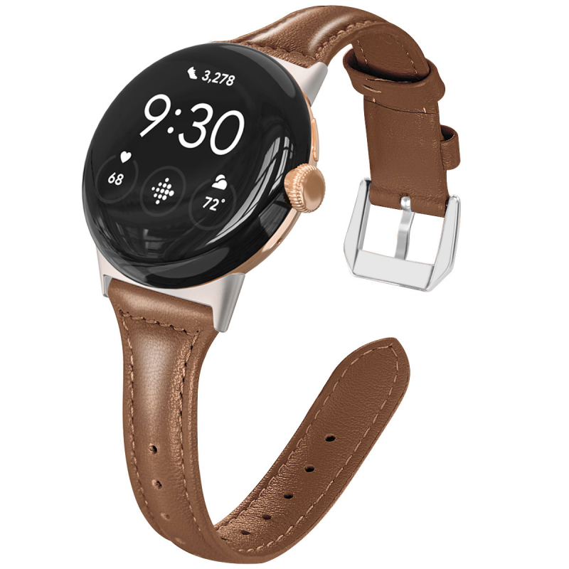 Kožený dámsky remienok pre Google Pixel Watch 4 so štíhlym profilom