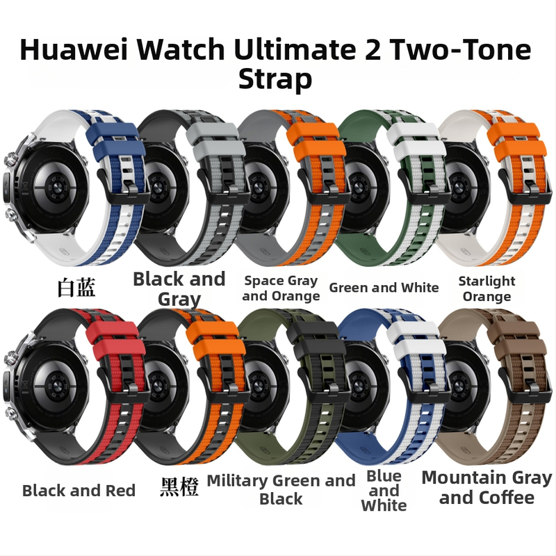Silicone remienok na hodinky pre Huawei Watch Ultimate2, minimalistický štýl, 18 g, pracka s kolíkom, 2025