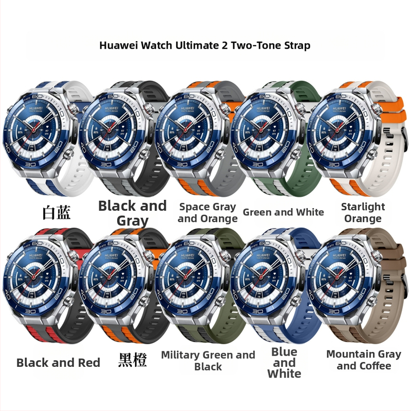 Silicone remienok na hodinky pre Huawei Watch Ultimate2, minimalistický štýl, 18 g, pracka s kolíkom, 2025