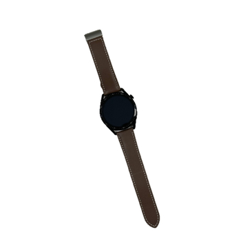 Remen od prave kože za pametni sat, 20/22 mm, kompatibilan sa Samsungom, Garminom, Huaweiom, Casiom i drugima; jednostavan stil, s presavijajućom kopčom.
