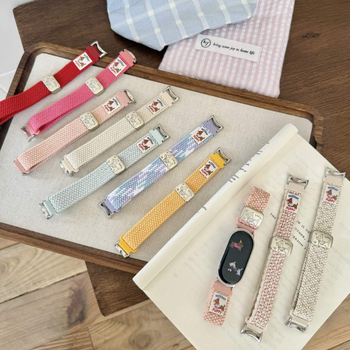 Tanka magnetska tkanina narukvica za Xiaomi Mi Band 10/9/8 - najlon tkanina, magnetska kopča, prilagodljiva veličina sučelja, lansiranje 2025-07