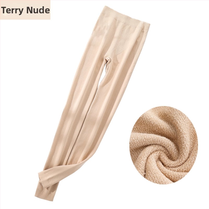 Sieviešu termālās legingas ar vienu terry slāni, viskozes maisījums 30-50%, garums 3/4, bieza auduma 201-250 g/m2