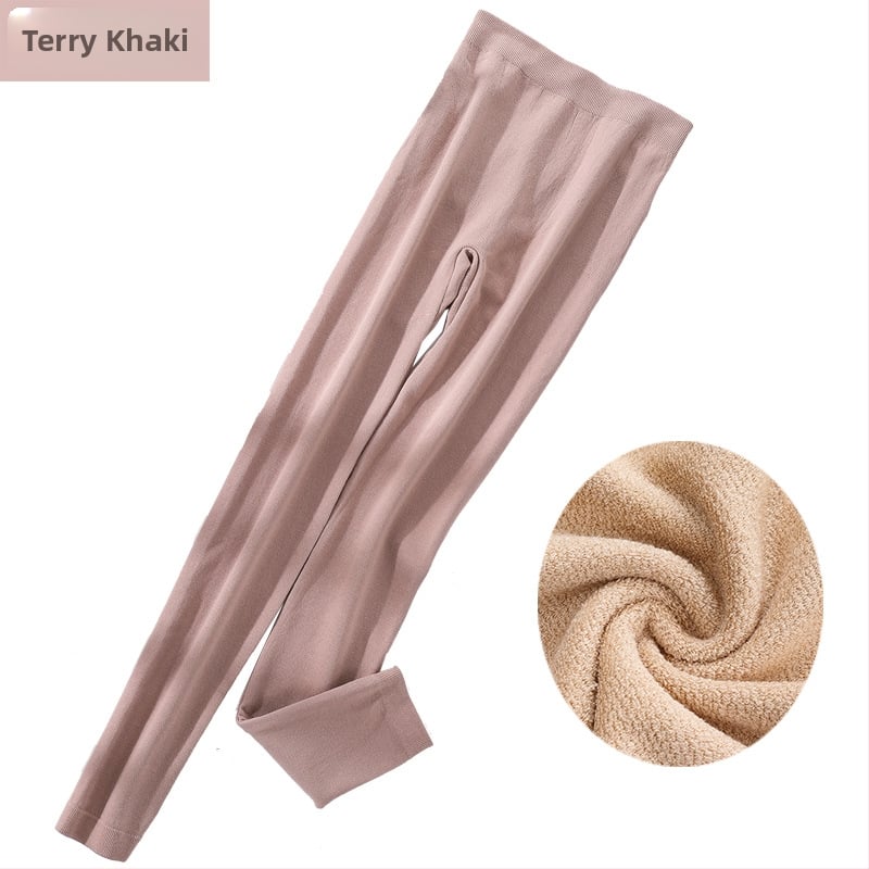 Sieviešu termālās legingas ar vienu terry slāni, viskozes maisījums 30-50%, garums 3/4, bieza auduma 201-250 g/m2