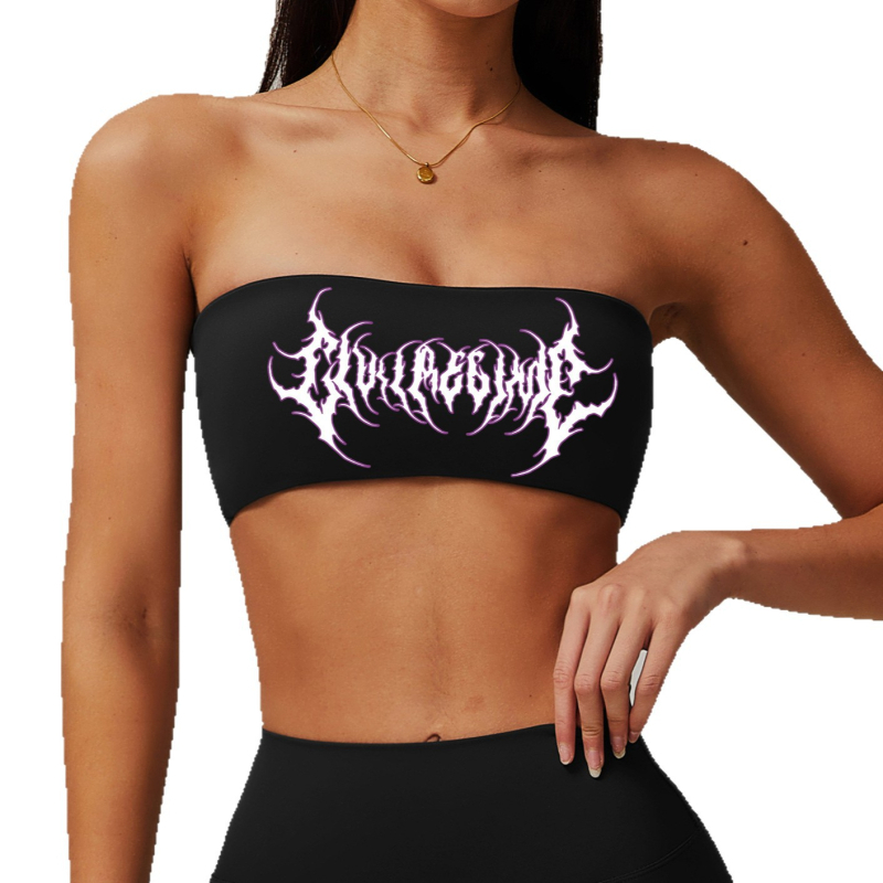 Civil sieviešu sporta Tube Top ar krūšu spilventiņu, augsta elastība, mitruma vadīšana, elpojošs, ātri žūst, Nylon-Spandex