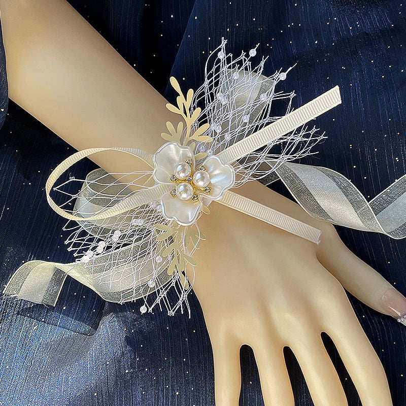 Flori pentru încheietură pentru domnișoarele de onoare – corsaj elegant pentru nunta, stil coreean, cadou