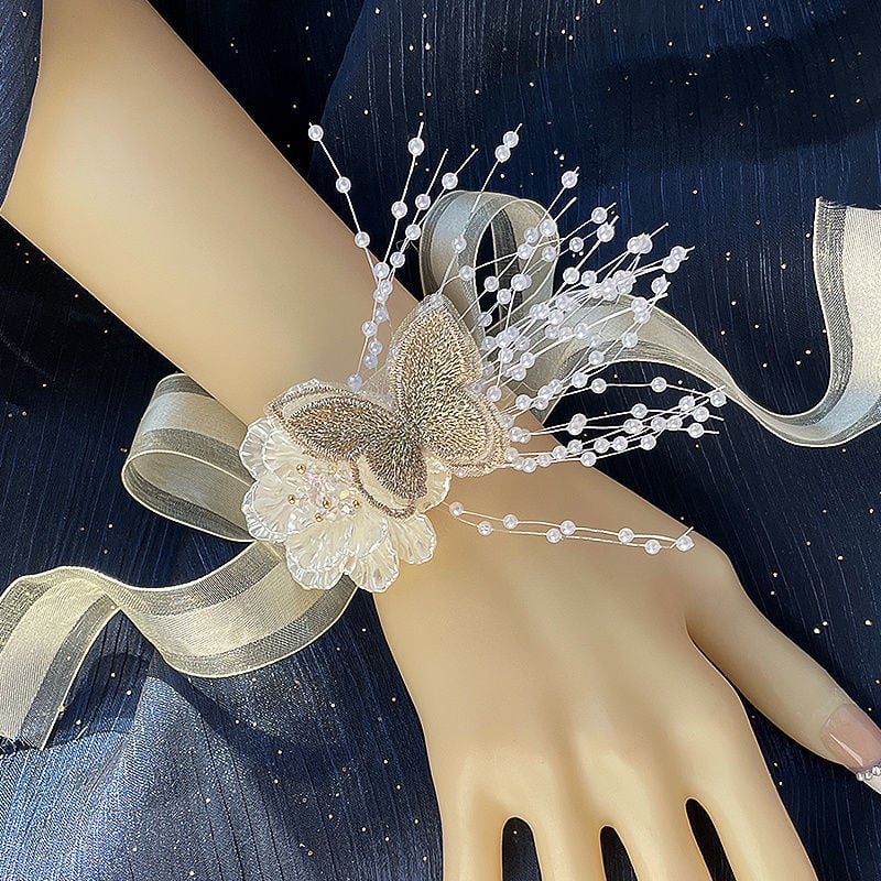 Flori pentru încheietură pentru domnișoarele de onoare – corsaj elegant pentru nunta, stil coreean, cadou