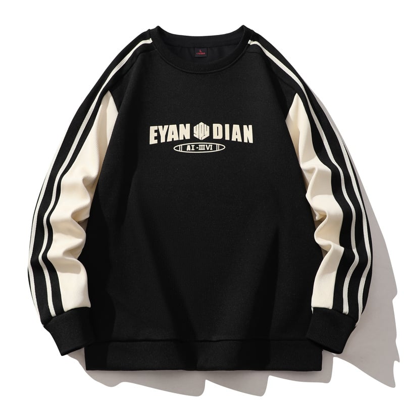 Muški sweatshirt za jesen 2025, svestran korejski stil, dugi rukav, ležeran kroj, veličine M-8XL, svakodnevna osnovna odjeća