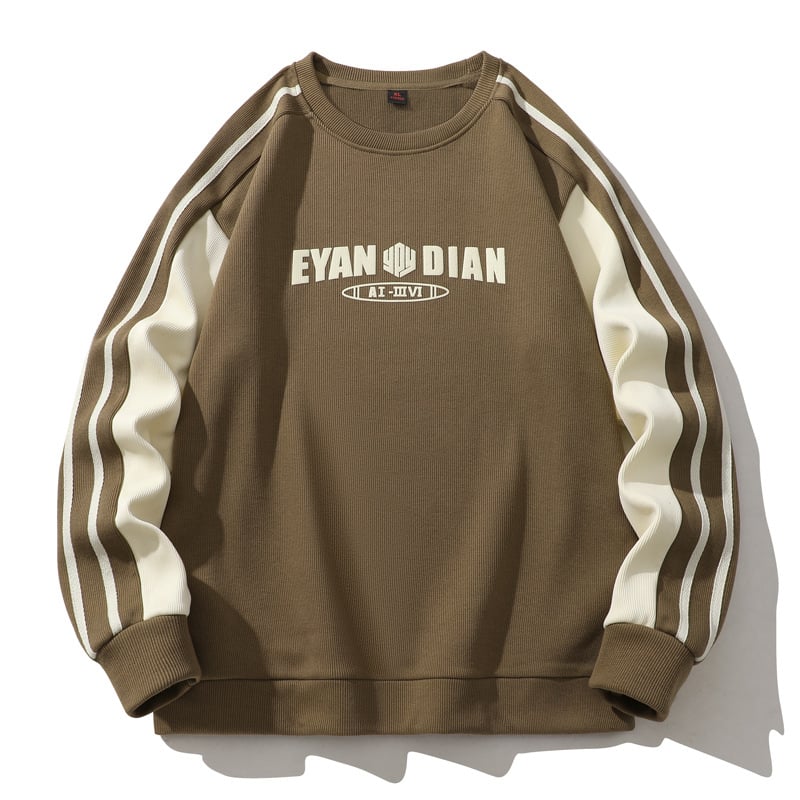 Muški sweatshirt za jesen 2025, svestran korejski stil, dugi rukav, ležeran kroj, veličine M-8XL, svakodnevna osnovna odjeća