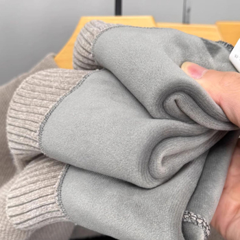 Pleten pulover chenille s fleece podstavom, polukrk vrat, poliester vlakno