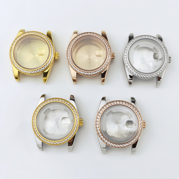 NH05 pulksteņa korpuss – dimantu bezel mehāniskam sieviešu pulkstenim (modifikācijas daļa) – Iepakojums: 1, Pavasaris 2025, Zīmols: Cits, Importēt: Nē