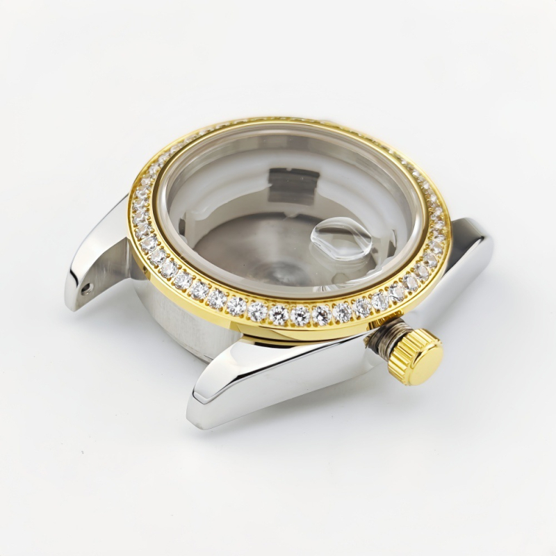 NH05 pulksteņa korpuss – dimantu bezel mehāniskam sieviešu pulkstenim (modifikācijas daļa) – Iepakojums: 1, Pavasaris 2025, Zīmols: Cits, Importēt: Nē