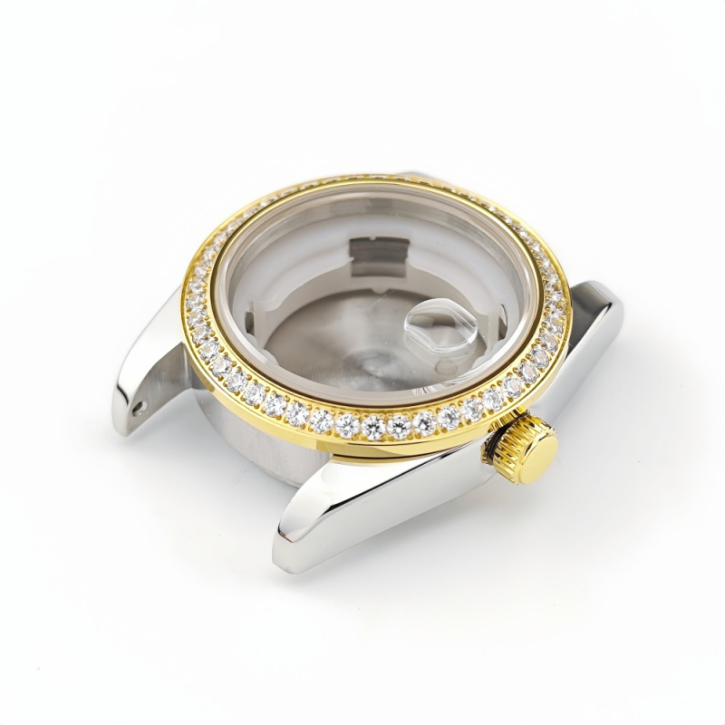 NH05 pulksteņa korpuss – dimantu bezel mehāniskam sieviešu pulkstenim (modifikācijas daļa) – Iepakojums: 1, Pavasaris 2025, Zīmols: Cits, Importēt: Nē