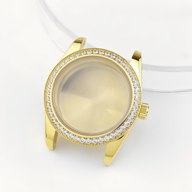 NH05 pulksteņa korpuss – dimantu bezel mehāniskam sieviešu pulkstenim (modifikācijas daļa) – Iepakojums: 1, Pavasaris 2025, Zīmols: Cits, Importēt: Nē