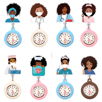 Õde kabataskell klipsiga - elektrooniline käik, silikoonrihm, plastikust korpus, ümmargune näidik