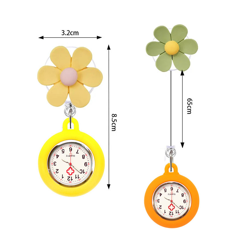 Õde kabataskell klipsiga - elektrooniline käik, silikoonrihm, plastikust korpus, ümmargune näidik