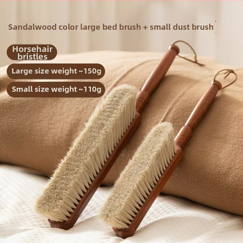 Guļamistabas putekļu suka ar ebenā koka un zirgu matiem, plakana galva, tīrīšanai, iepakojumā 100 gab.