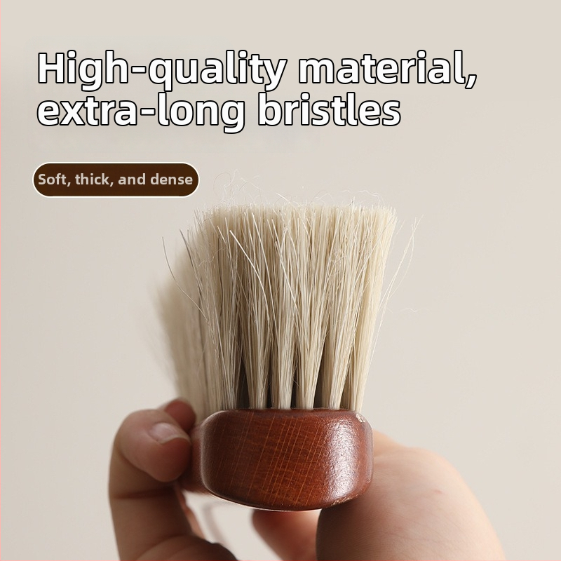 Guļamistabas putekļu suka ar ebenā koka un zirgu matiem, plakana galva, tīrīšanai, iepakojumā 100 gab.