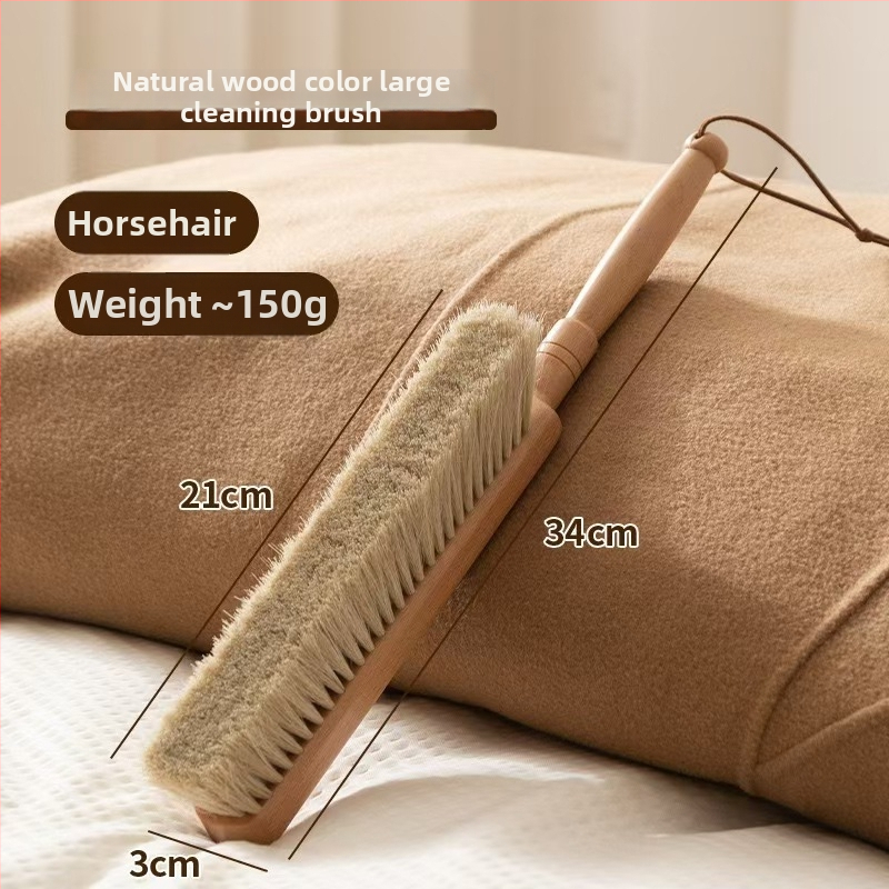 Guļamistabas putekļu suka ar ebenā koka un zirgu matiem, plakana galva, tīrīšanai, iepakojumā 100 gab.