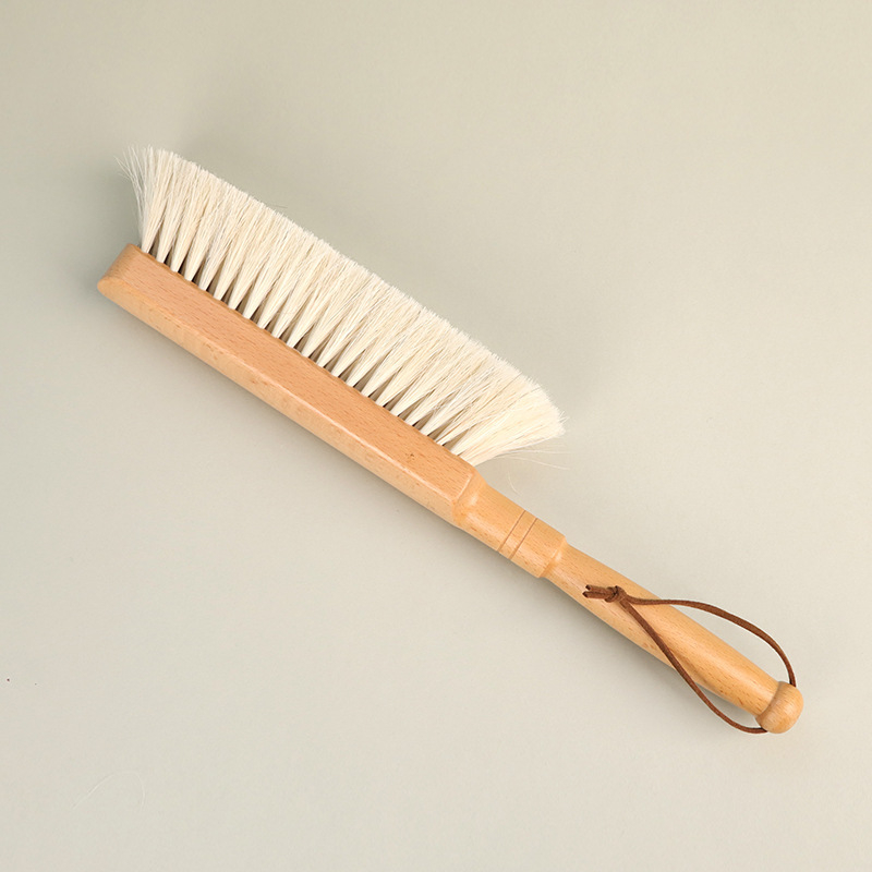 Guļamistabas putekļu suka ar ebenā koka un zirgu matiem, plakana galva, tīrīšanai, iepakojumā 100 gab.