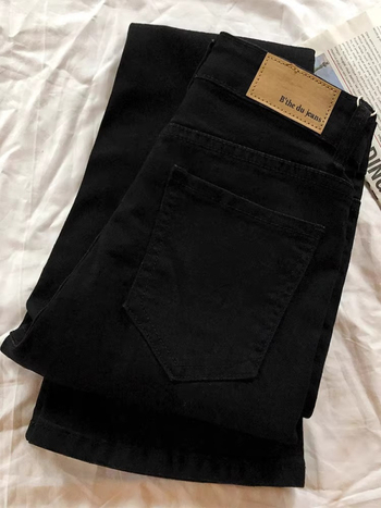 Ženske bootcut traperice – visoki struk, elastični denim, mješavina denima, srednja debljina