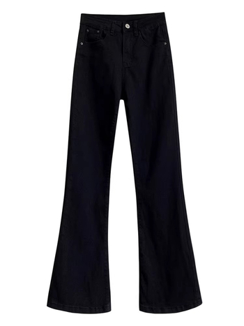 Ženske bootcut traperice – visoki struk, elastični denim, mješavina denima, srednja debljina