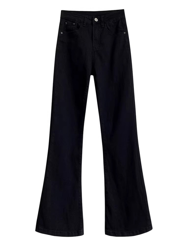 Ženske bootcut traperice – visoki struk, elastični denim, mješavina denima, srednja debljina