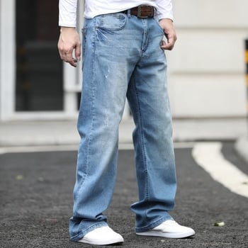 Muške traperice, ravne nogavice, srednji pojas, zatvarač, Washed, Modal