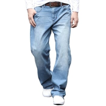 Muške traperice, ravne nogavice, srednji pojas, zatvarač, Washed, Modal