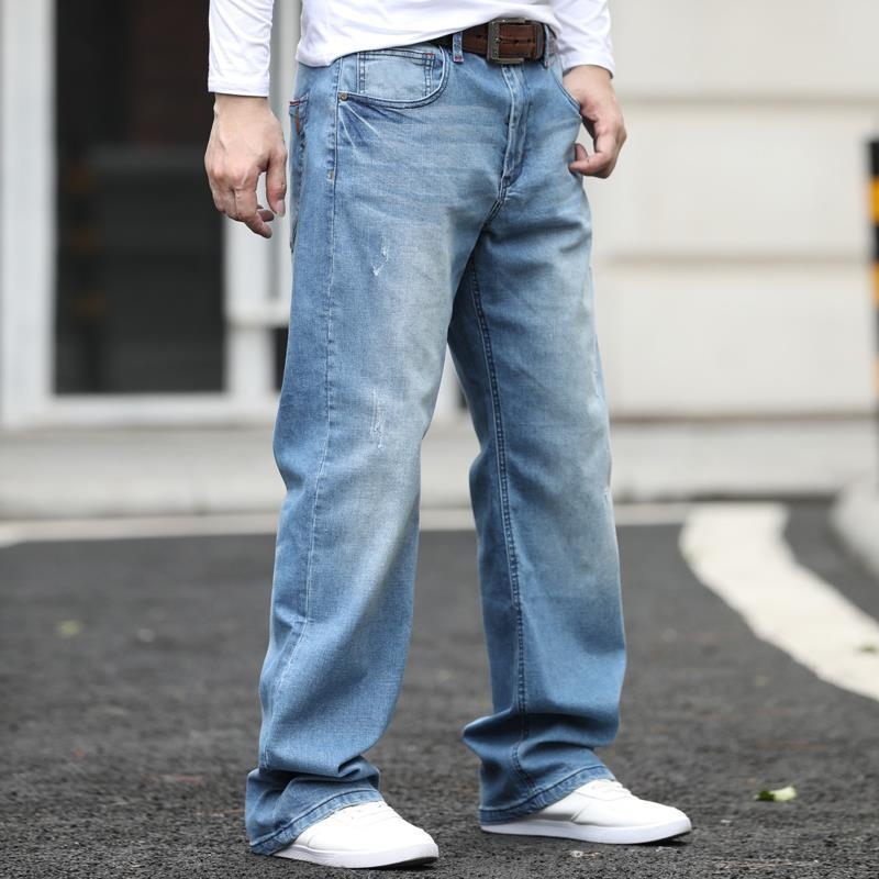 Muške traperice, ravne nogavice, srednji pojas, zatvarač, Washed, Modal