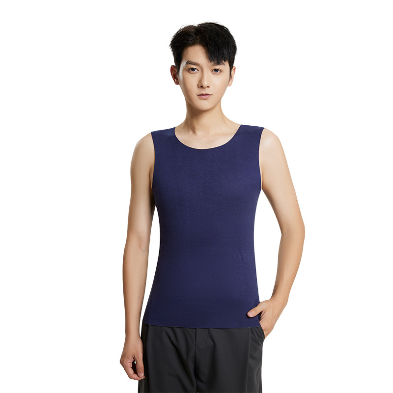 Lando termiskā veste vīriešiem, bezšuvju pamata kārta, apaļš kakls, blīds poliesterа audums 251-300 g/m²