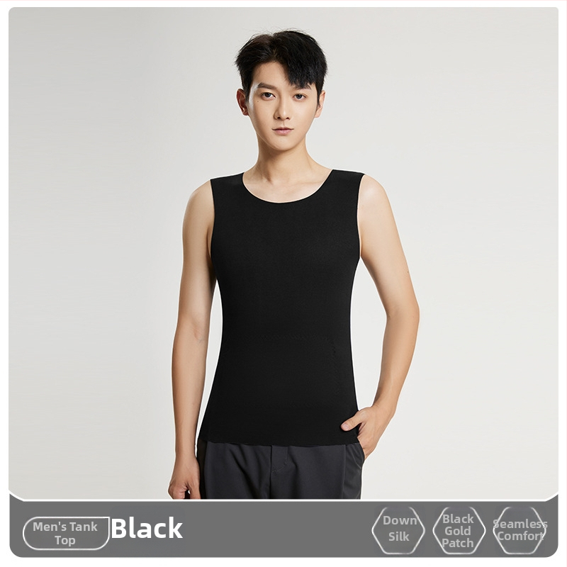 Lando termiskā veste vīriešiem, bezšuvju pamata kārta, apaļš kakls, blīds poliesterа audums 251-300 g/m²