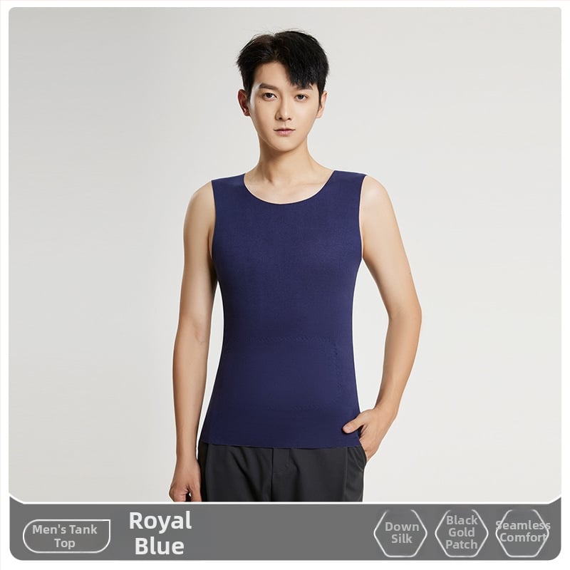 Lando termiskā veste vīriešiem, bezšuvju pamata kārta, apaļš kakls, blīds poliesterа audums 251-300 g/m²