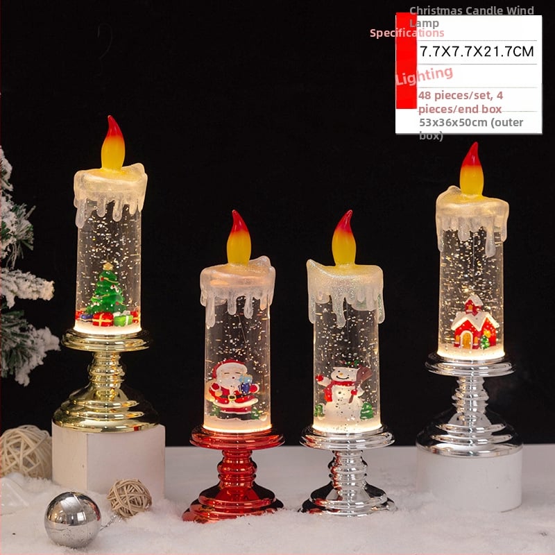 Kalėdų senelis mikro kraštovaizdžio naktinė lemputė – dervos kūrinys, animacinis stilius, Runting