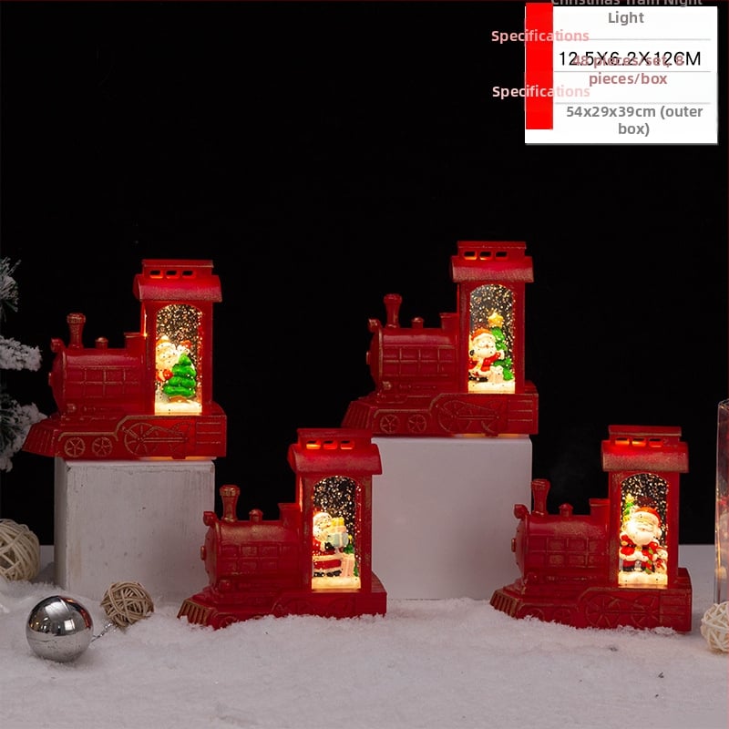 Kalėdų senelis mikro kraštovaizdžio naktinė lemputė – dervos kūrinys, animacinis stilius, Runting