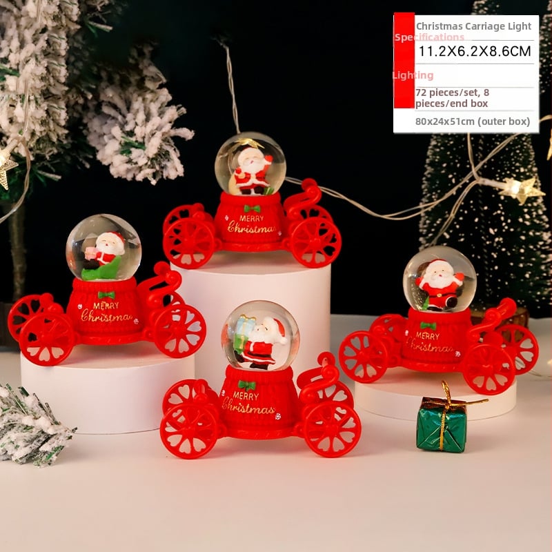 Kalėdų senelis mikro kraštovaizdžio naktinė lemputė – dervos kūrinys, animacinis stilius, Runting