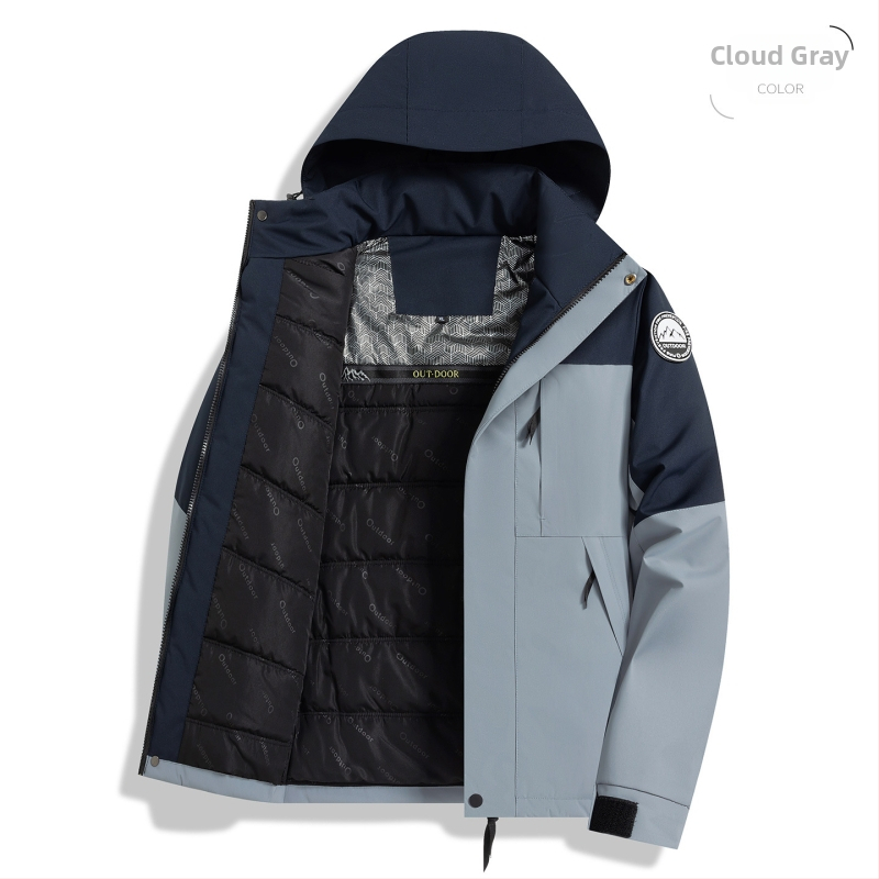 Kardigan-stiilis talvemantel eemaldatava kapuutsiga, fleecevooder, eesmine tõmblukk, pikkus 80–100 cm, polüester täidis ja vooder