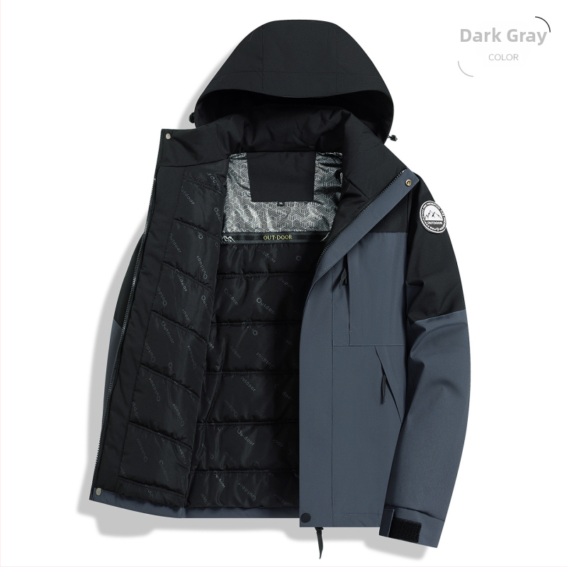 Kardigan-stiilis talvemantel eemaldatava kapuutsiga, fleecevooder, eesmine tõmblukk, pikkus 80–100 cm, polüester täidis ja vooder