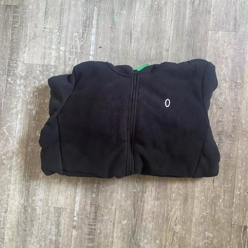 Παλτό με διπλής όψεως πολάρ φλίς και μαλλί προβάτου, κουκούλα, παχύ και ζεστό, κλείσιμο με φερμουάρ; ύφασμα πολυεστέρα