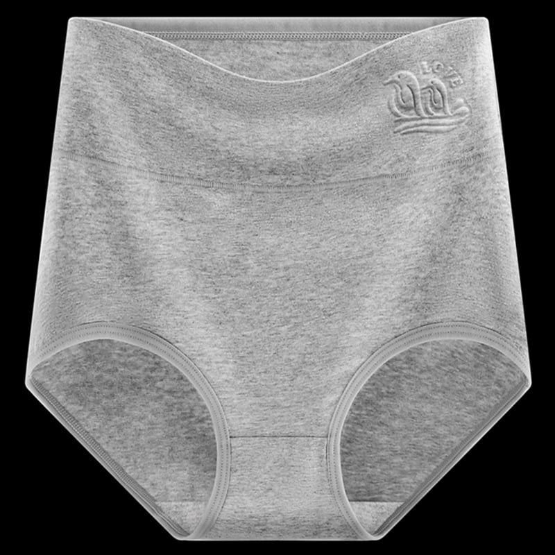 Sieviešu kokvilnas biksītes ar augstu jostu vēdera kontrolei, elpojošas, antibakteriālas, gurnu pacēlājs