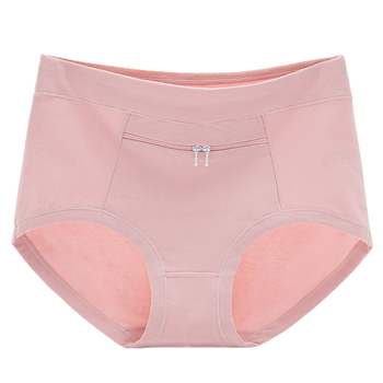 Sieviešu kokvilnas biksītes ar lielu kabatu un rāvējslēdzēju, augsta josta, adīta apakšveļa ar kokvilnas odere