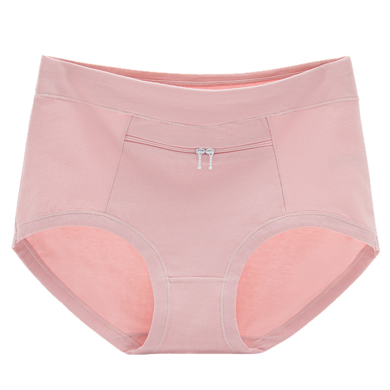Sieviešu kokvilnas biksītes ar lielu kabatu un rāvējslēdzēju, augsta josta, adīta apakšveļa ar kokvilnas odere