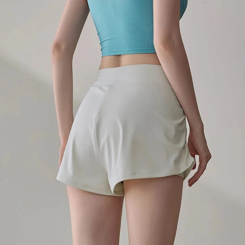 Sieviešu sporta šorti ar augstu jostu un šņori, 3/4 garums, necaurlaidīgi, 80% neilons + 20% spandeks